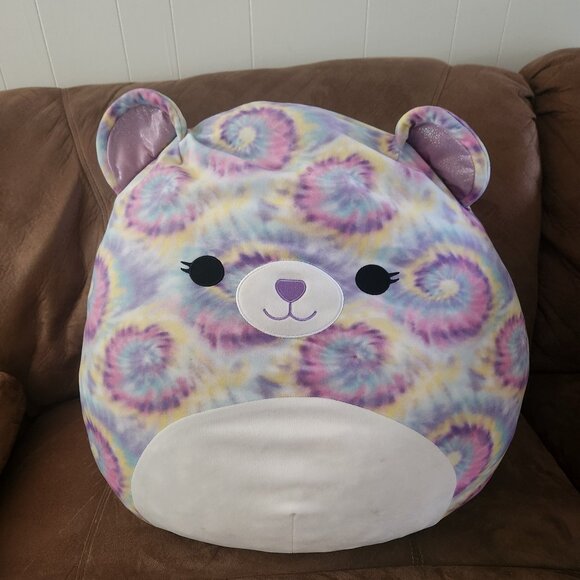 Squishmallow 20" Jonessa The Bear Tie Dye Plush - Picture 1 of 3
